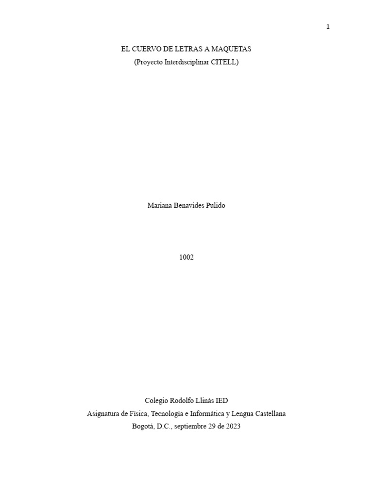 El Cuervo de Letras A Maquetas - Citell | PDF | Zona | Litro