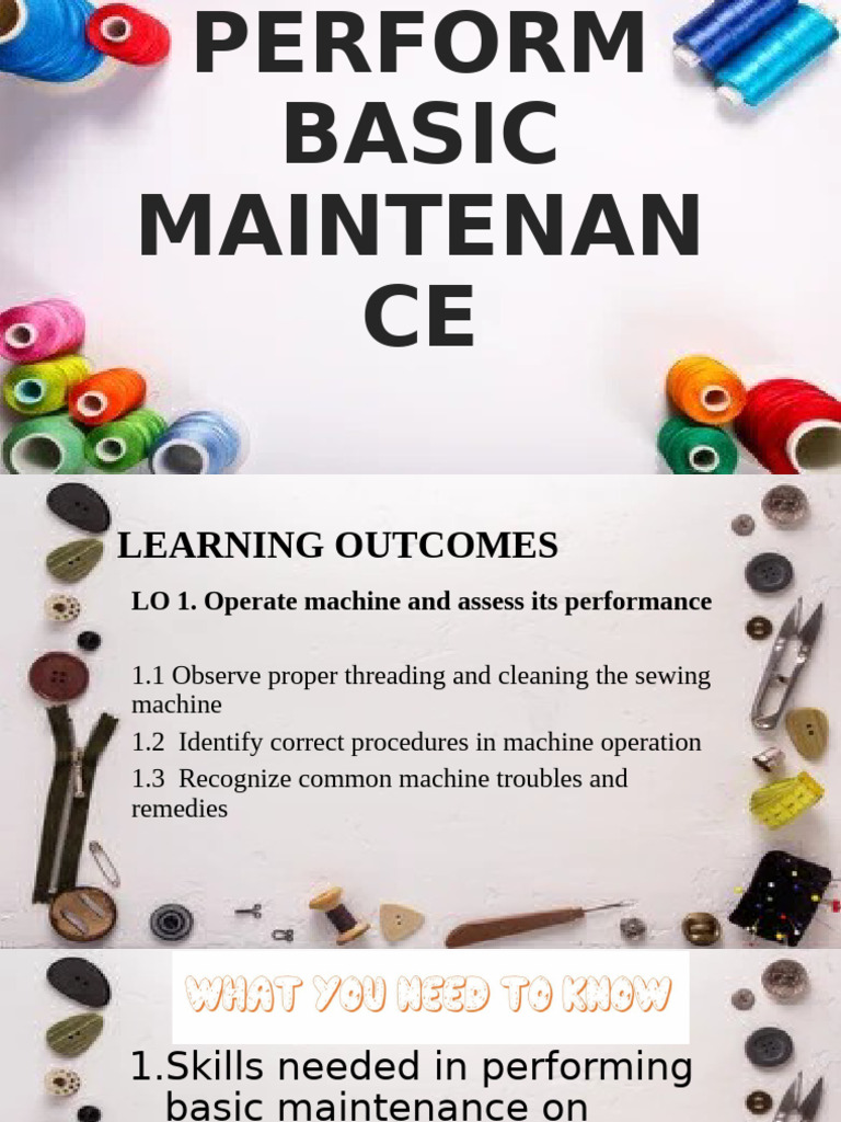 Basic Sewing Machine Maintenance Guide | PDF | Sewing Machine | Sewing