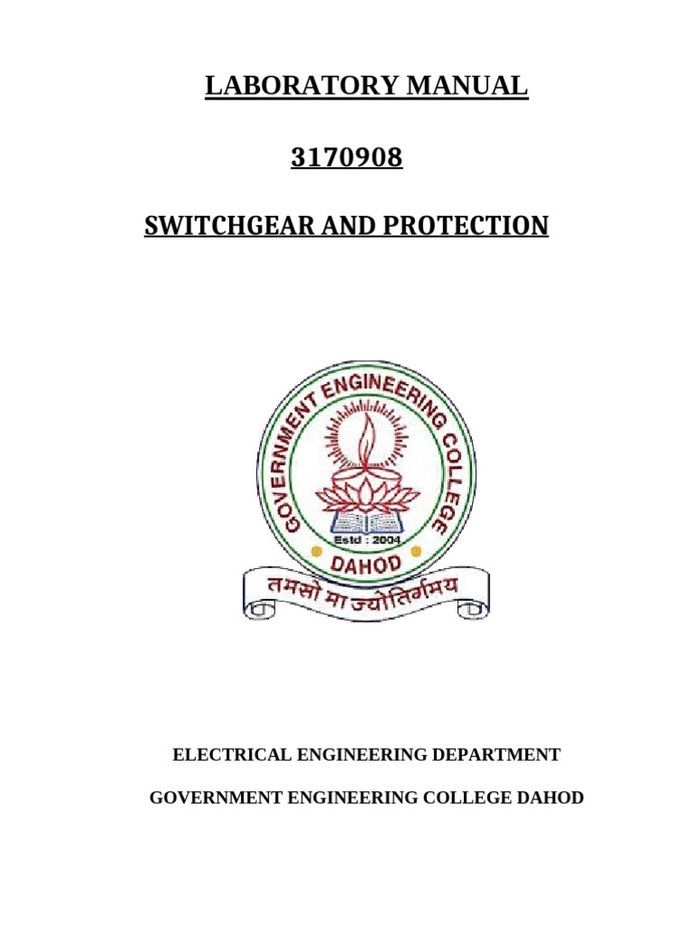 Switchgear and Protection Manual | PDF | Relay | Transformer