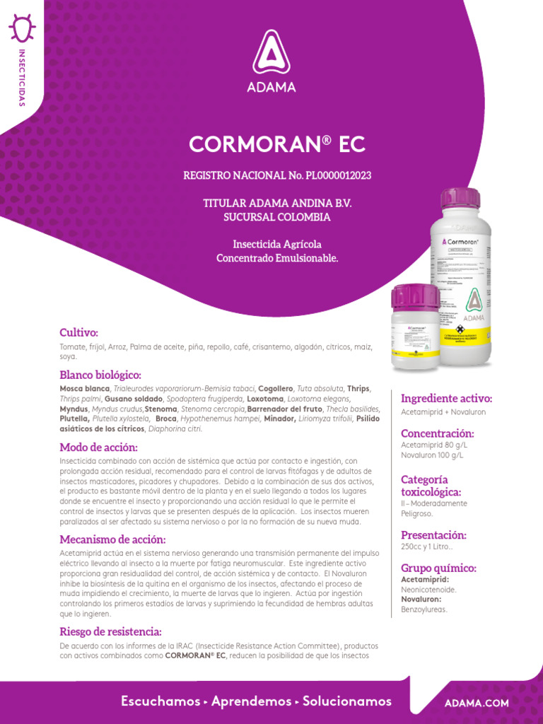 Ficha Tecnica Cormoran v-012024 | PDF | Insectos | Insecticida