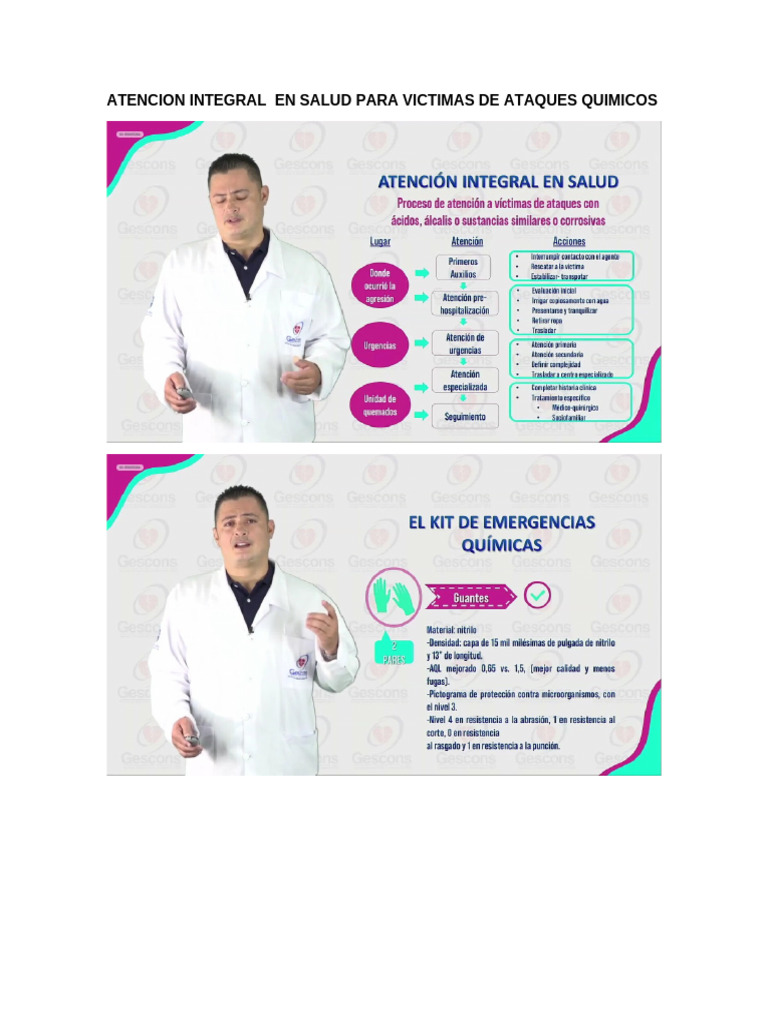 Atencion Integral en Salud para Victimas de Ataques Quimicos | PDF