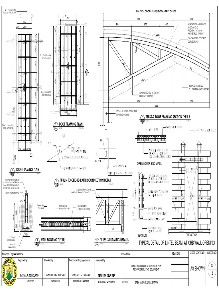 Alangan Storage & Guard House-S2 | PDF | Truss | Building