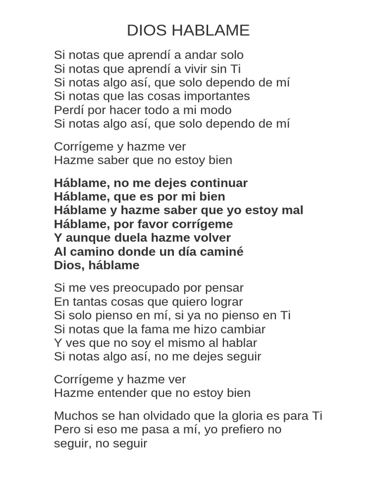 Dios Hablame | PDF