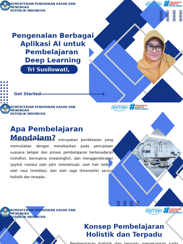 Pengenalan Berbagai Aplikasi AI Untuk Pembelajaran Deep Learning | PDF