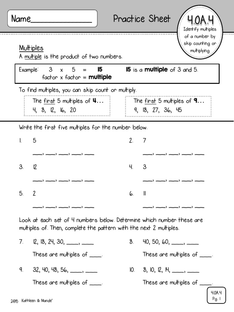 Identify Multiples of 2, 3, 5, and 10 | PDF | Mathematics | Arithmetic