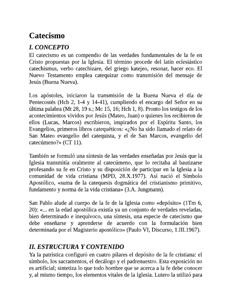 Catecismo de La Iglesia Católica | PDF