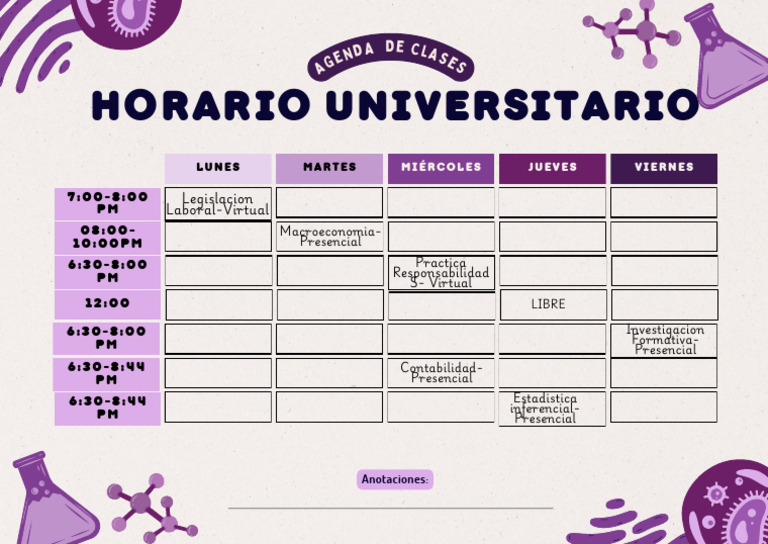 Horario planificador horizontal minimalista elegante color beige, gris ...