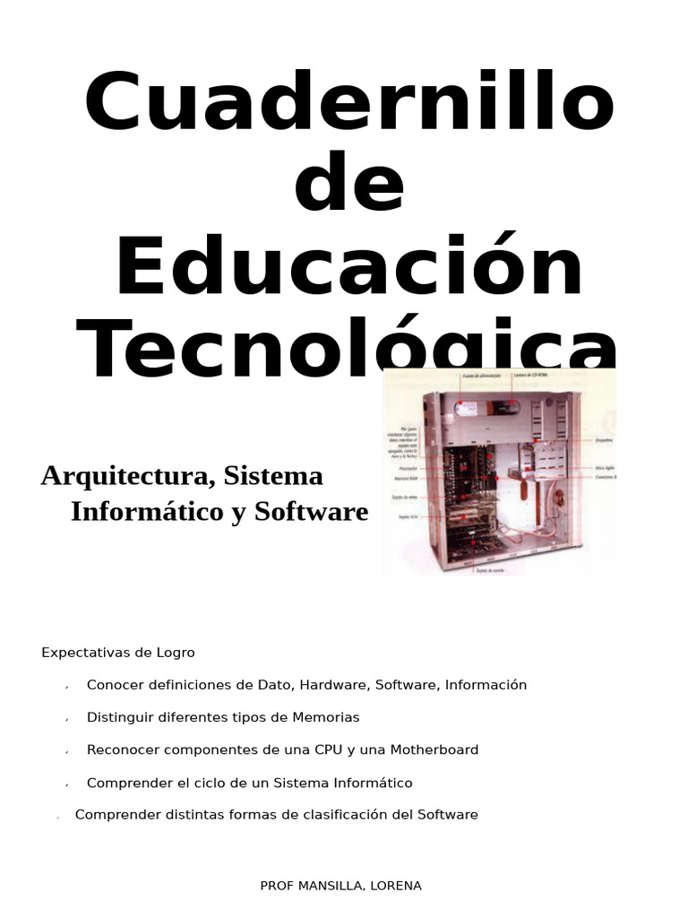 Cuadernillo Tecnologia 3ero 5ta | PDF | Hardware de la computadora ...