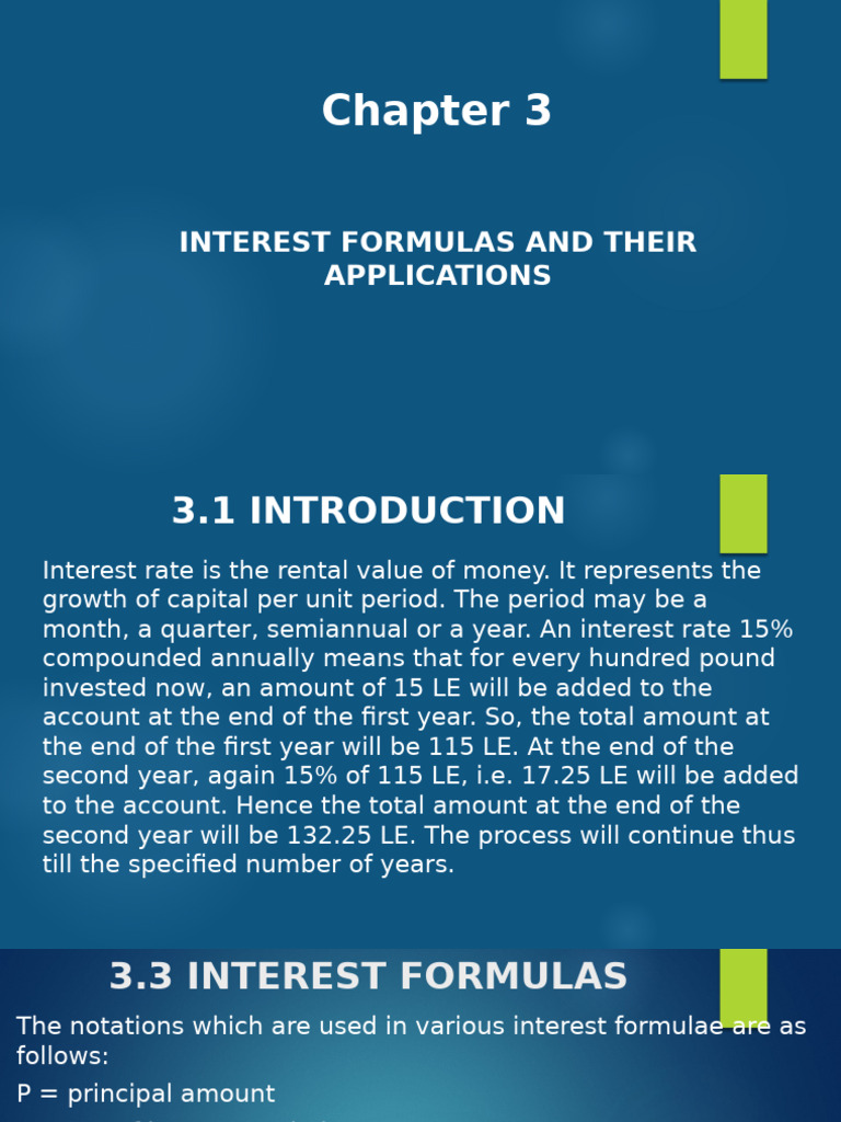 3- Engineering Economy, Chapter 3 | PDF | Interest | Compound Interest