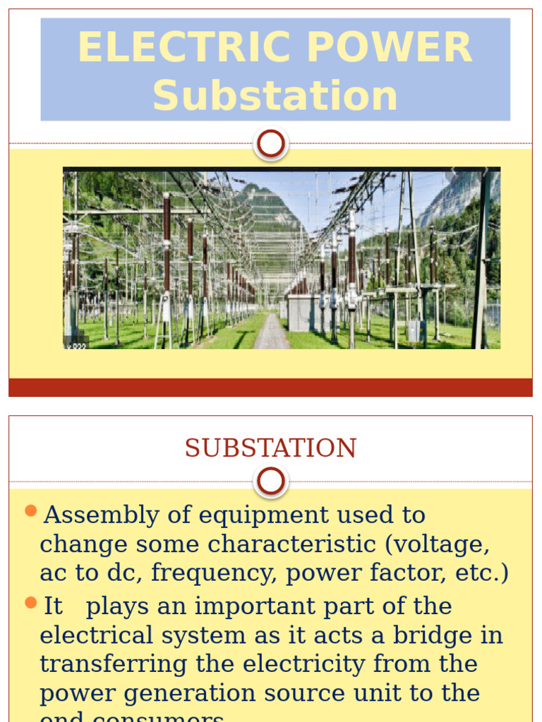 Types and Functions of Electric Substations | PDF | Electric Power ...