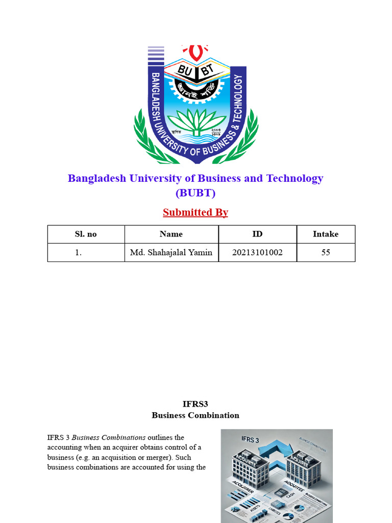 Ifrs3 Pdf Goodwill Accounting Fair Value