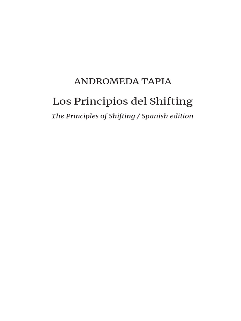 Los Principios Del Shifting STANDARD PRINT READY | PDF | Realidad | Verdad