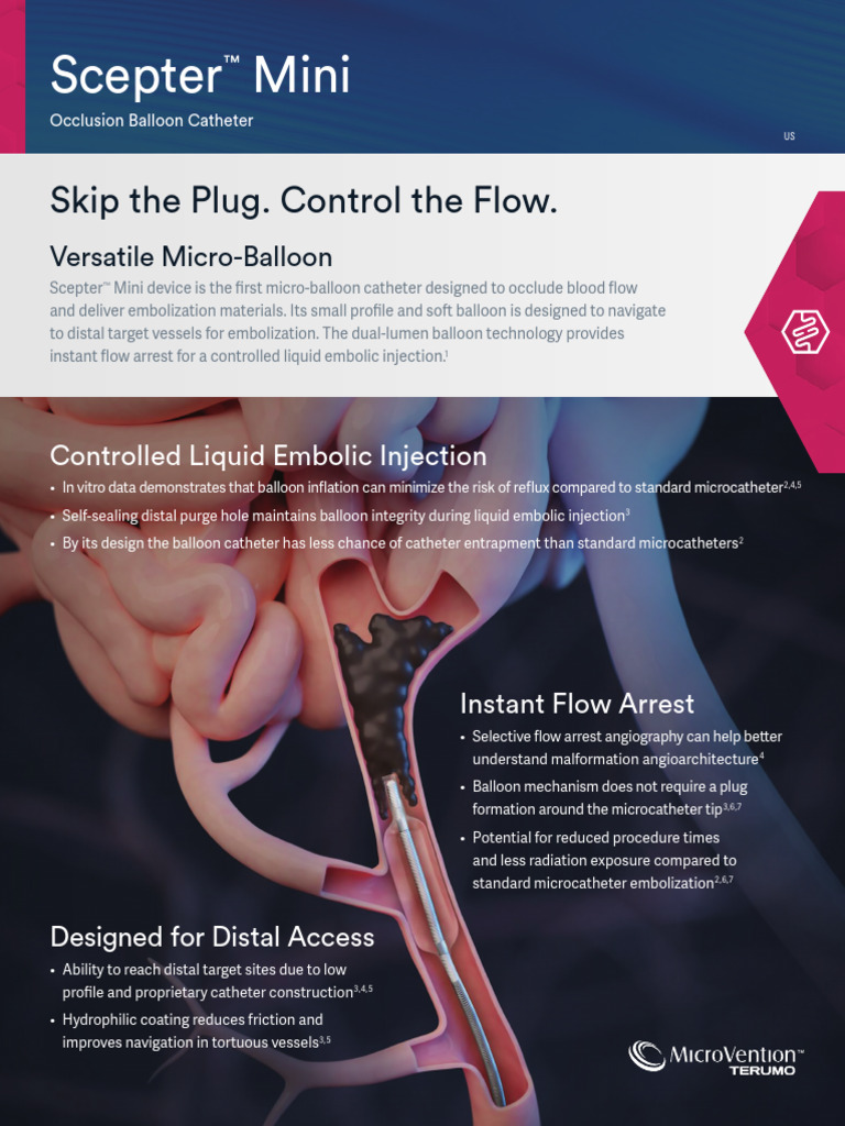 Scepter Mini Spec Sheet - NA | PDF | Catheter | Angiography