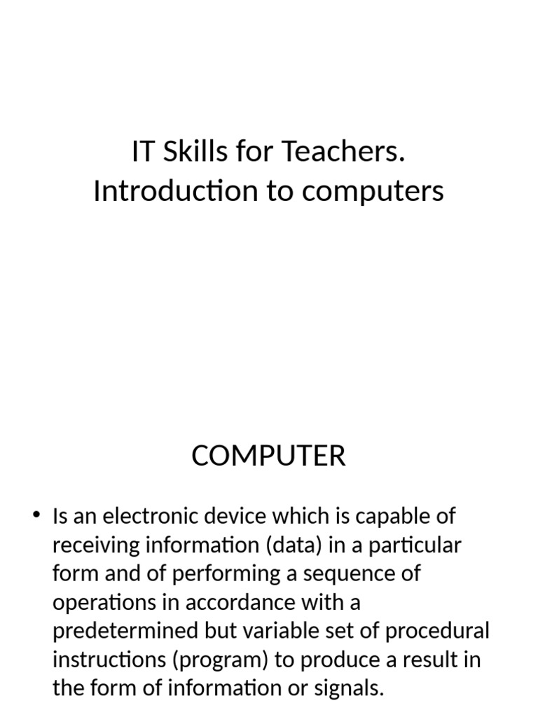 Essential IT Skills for Teachers | PDF | Computer Virus | Computer Data ...