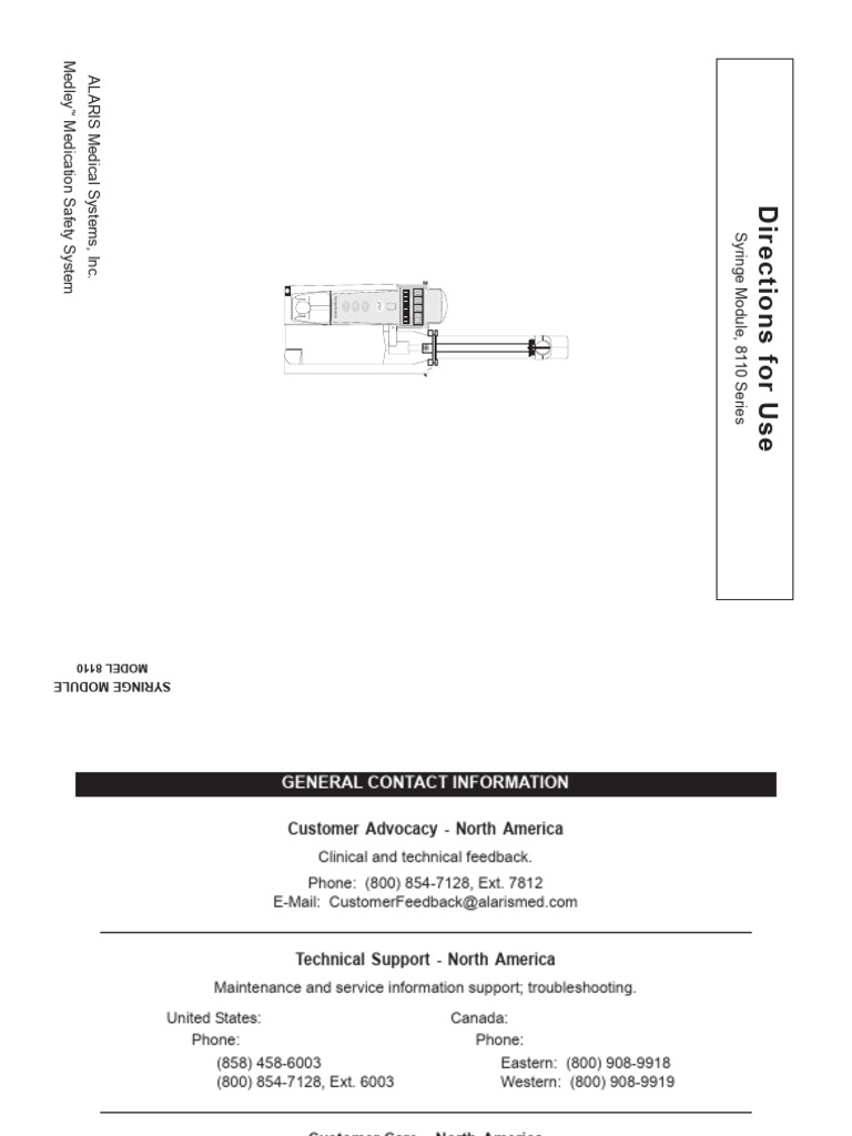Syringe Module 8110 User Guide | PDF | Intravenous Therapy ...