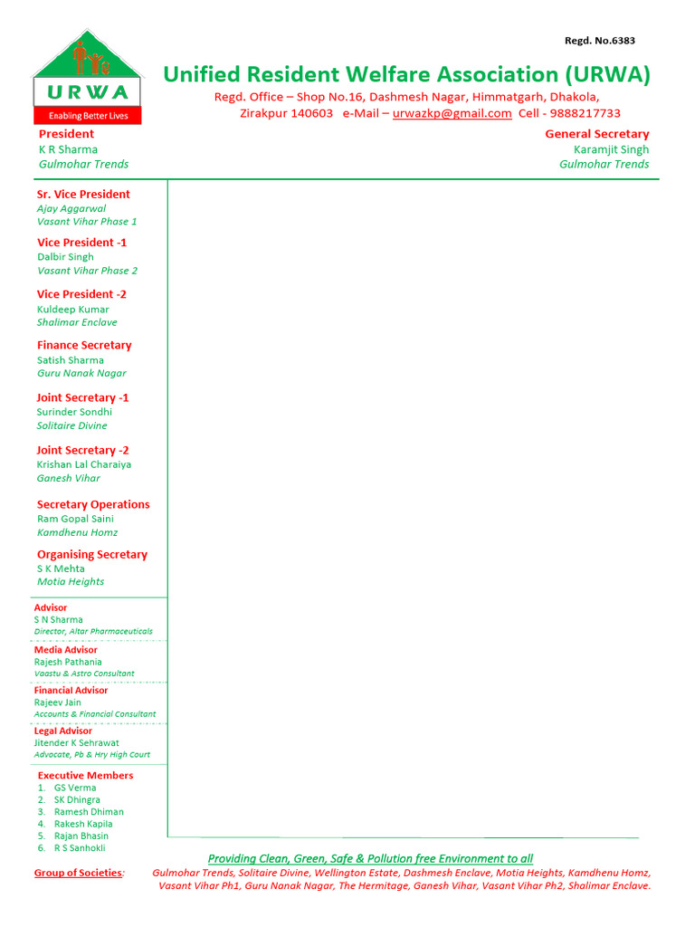 URWA Leadership and Member Directory | PDF