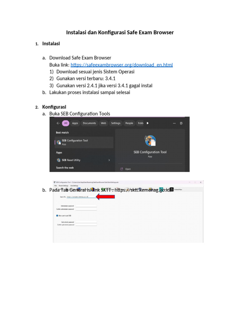 Instalasi Safe Exam Browser 3.4.1 | PDF
