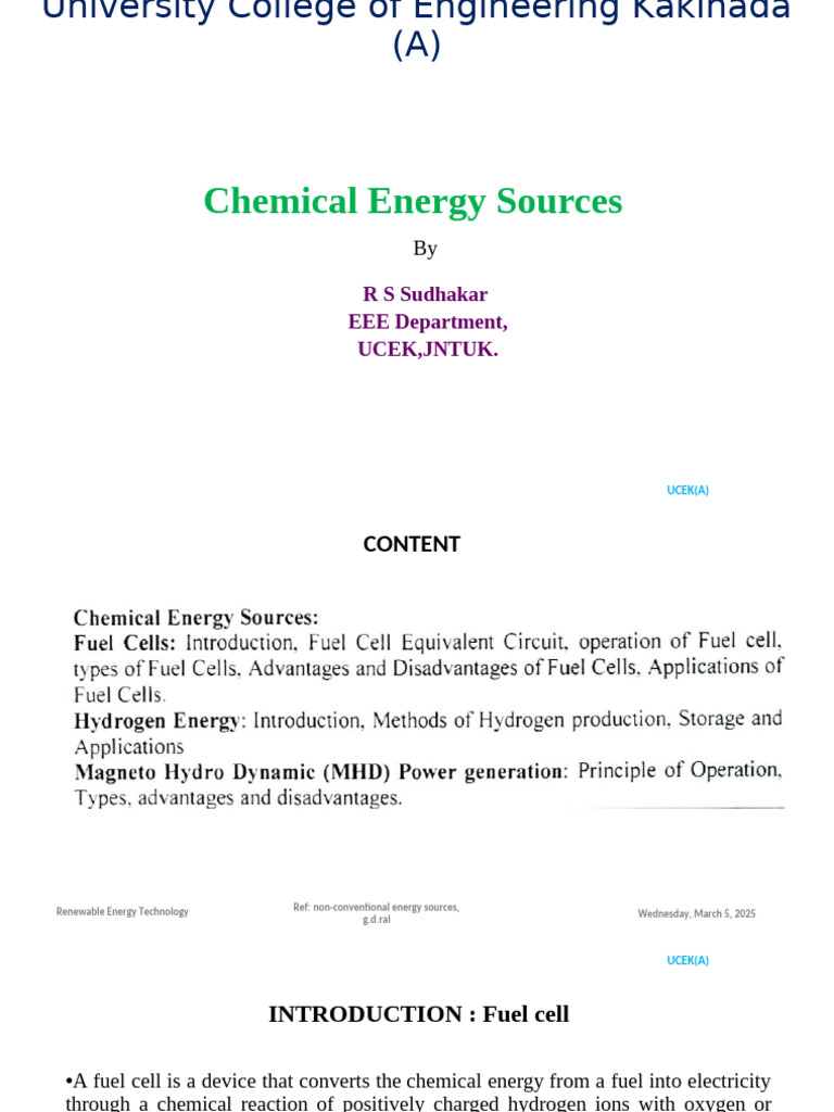 RES - UNIT - 5 - Fuel Cell | PDF | Fuel Cell | Solid Oxide Fuel Cell
