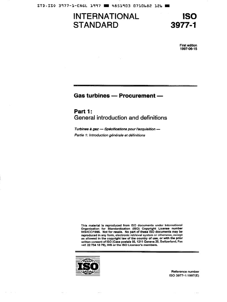 ISO 3977 Copyright Information | PDF