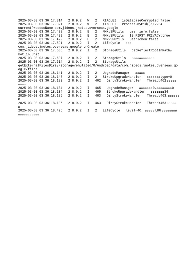 Log Analysis for JNotes App | PDF
