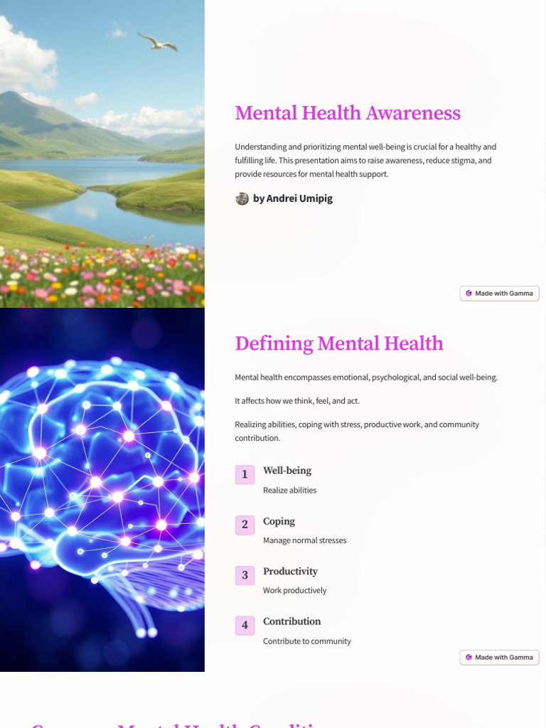 Mental Health Awareness and Support Guide | PDF | Mental Health ...
