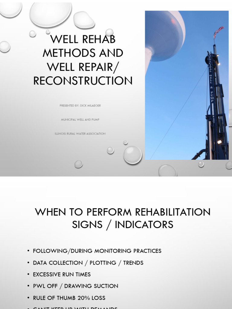 Well Rehab Methods and Well Repair/ Reconstruction | PDF | Pump ...
