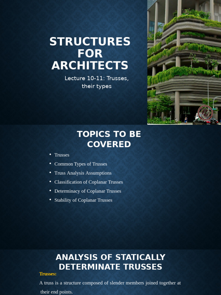 Trusses: Types and Analysis for Architects | PDF | Truss | Classical ...