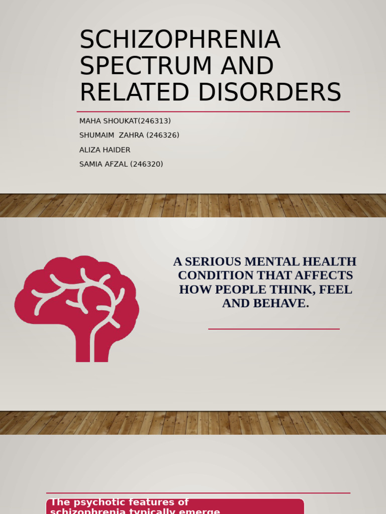 Schizophrenia Spectrum and Related Disorders | PDF | Psychosis ...
