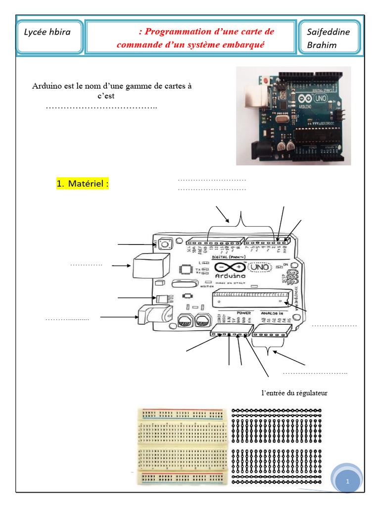 Programmation d'un système embarqué Arduino | PDF | Arduino ...