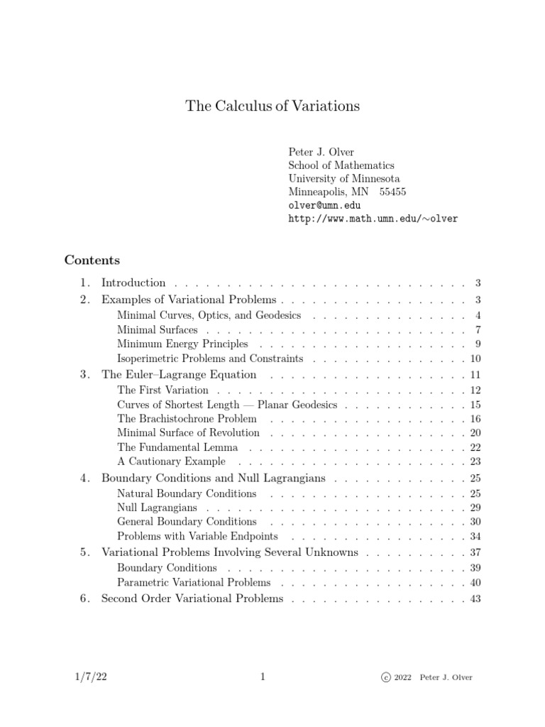 Understanding the Calculus of Variations | PDF | Calculus Of Variations ...