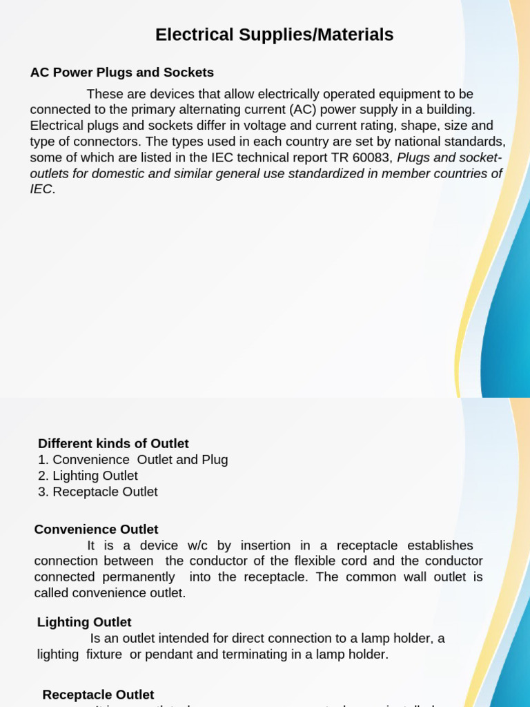 5b) Eim Lecture (1) Electrical Materials | PDF | Ac Power Plugs And ...