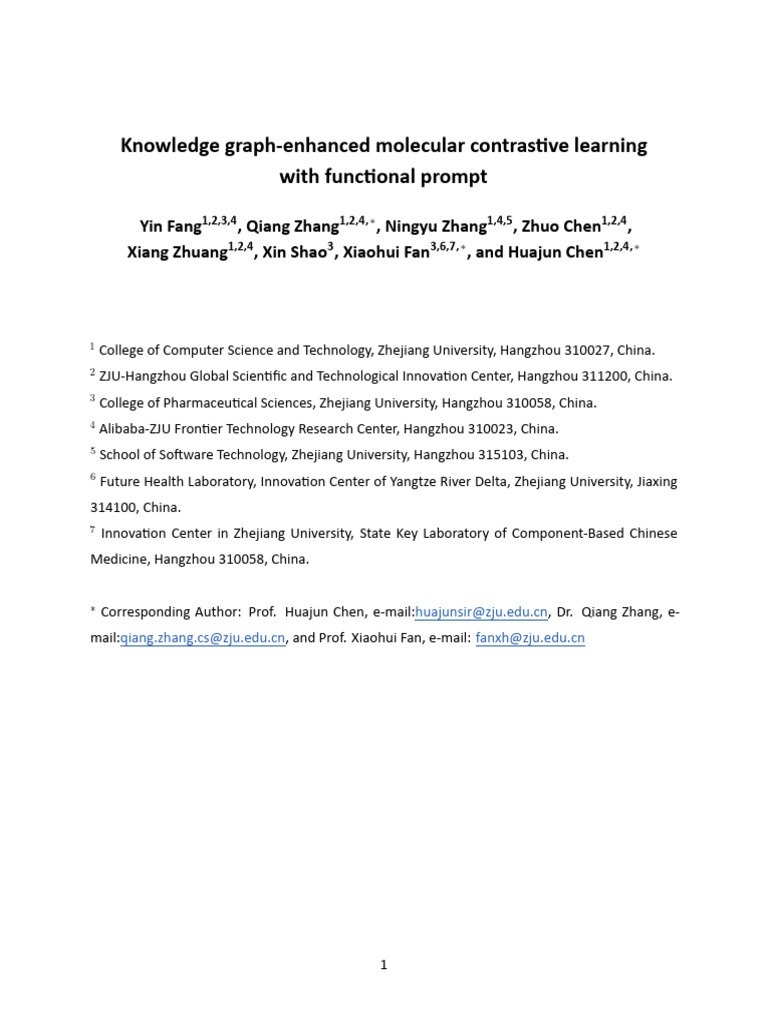 KANO: Enhanced Molecular Learning | PDF | Molecules | Knowledge