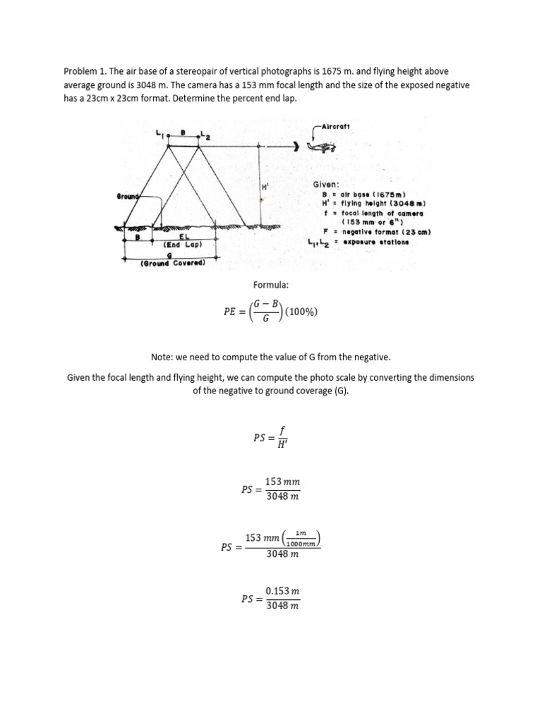 Calculating End and Side Lap in Aerial Photography | PDF