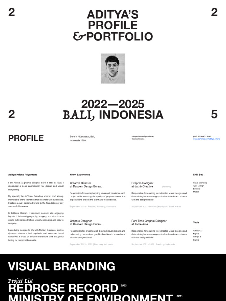 Aditya's Profile & Portfolio 2023 - 2025 | PDF | Graphic Design ...