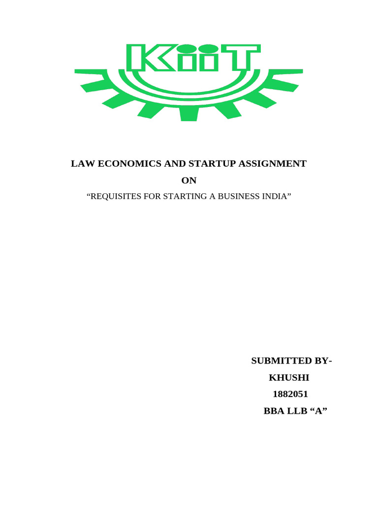 Starting a Business in India: Legal Guide | PDF | Startup Company ...