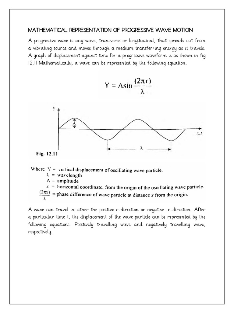 Progressive Wave Motion Explained | PDF