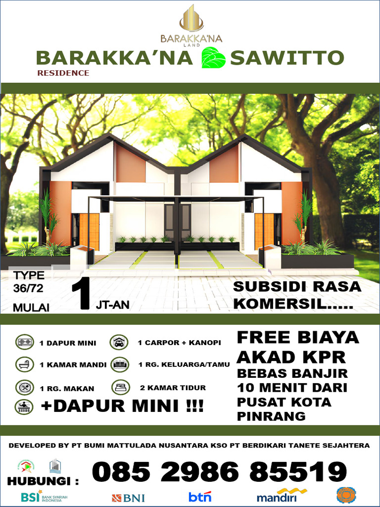 Rumah Murah di Pinrang, Bebas Banjir | PDF