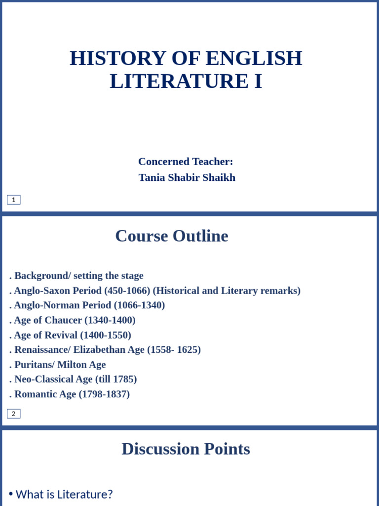 Lecture 1 Anglo Saxon | PDF | English Literature