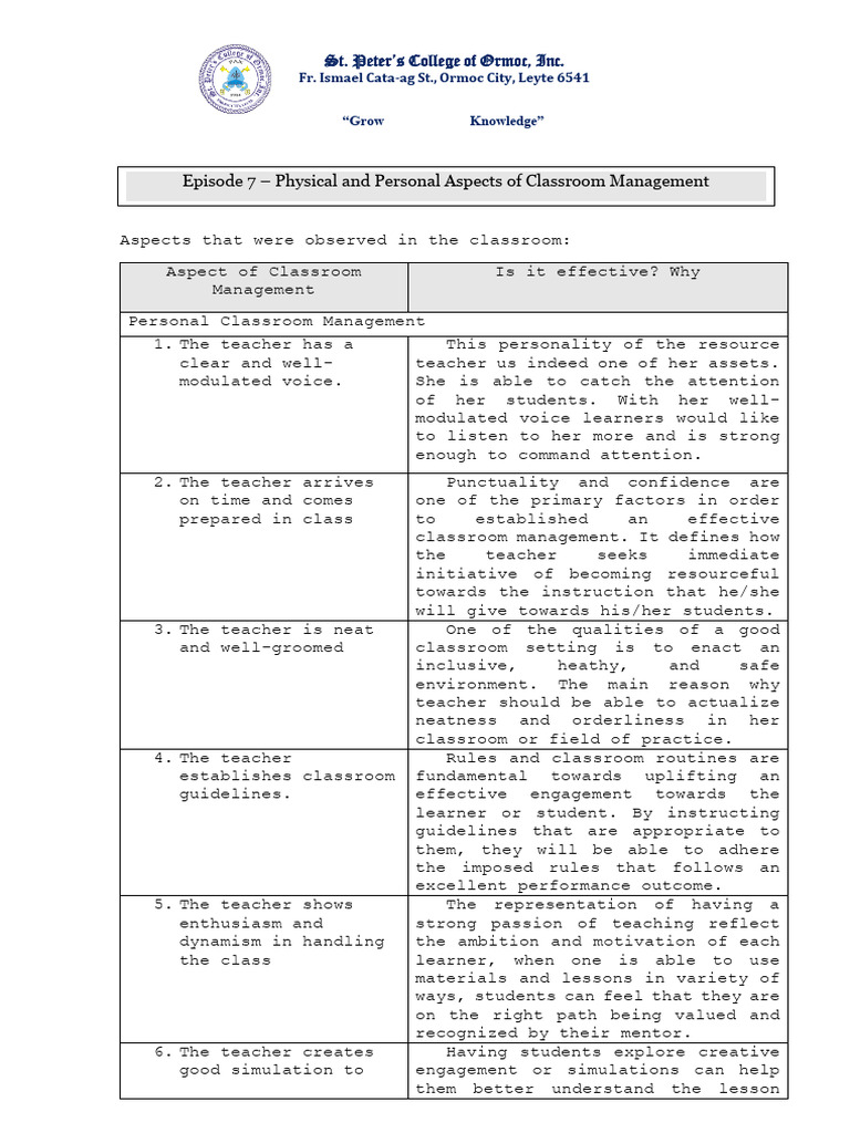 Episode 7 Pdf Classroom Learning