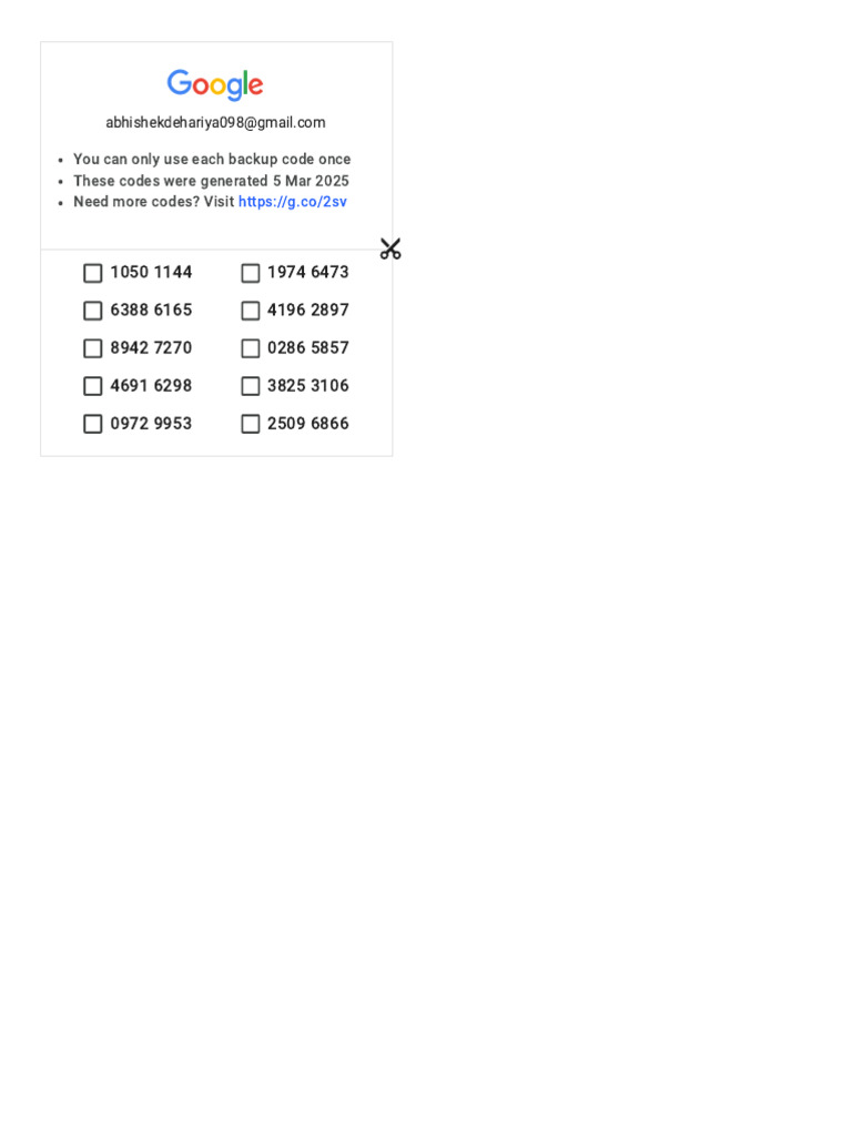 Backup Codes for Account Security | PDF