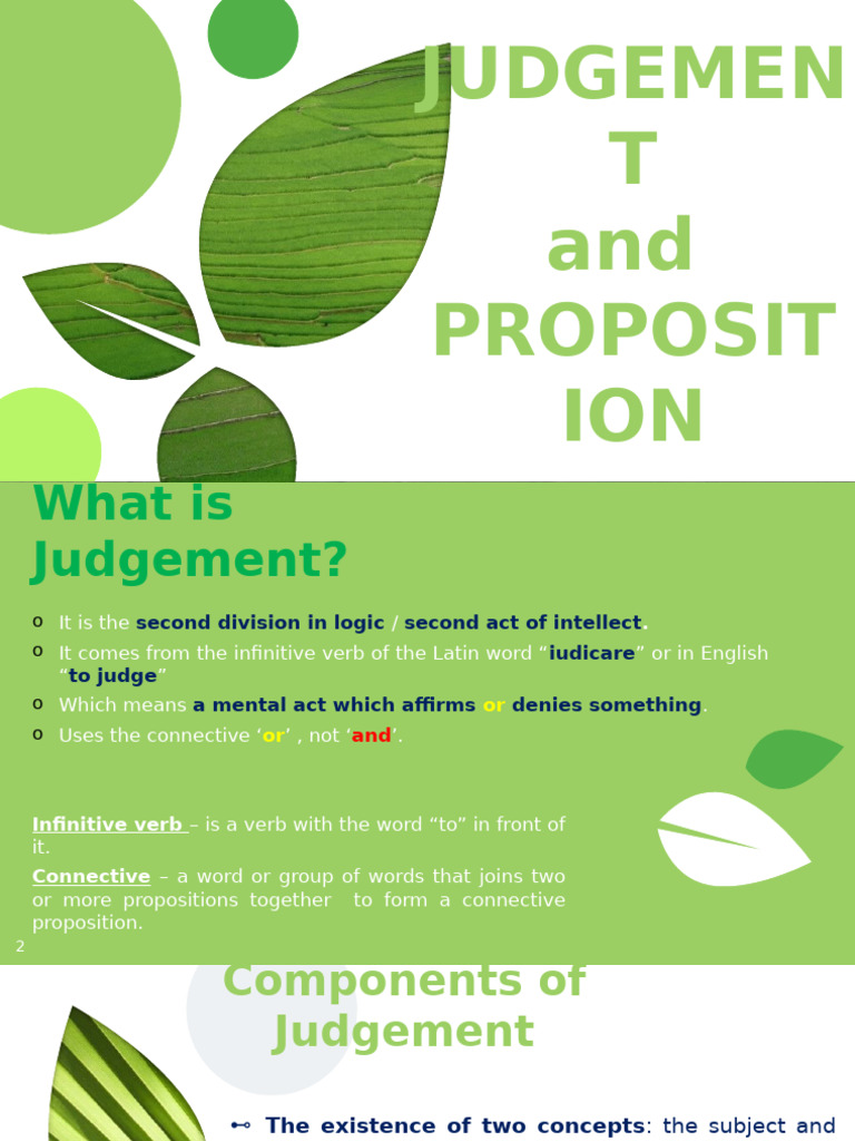 Understanding Judgment and Proposition | PDF | Proposition | Grammar