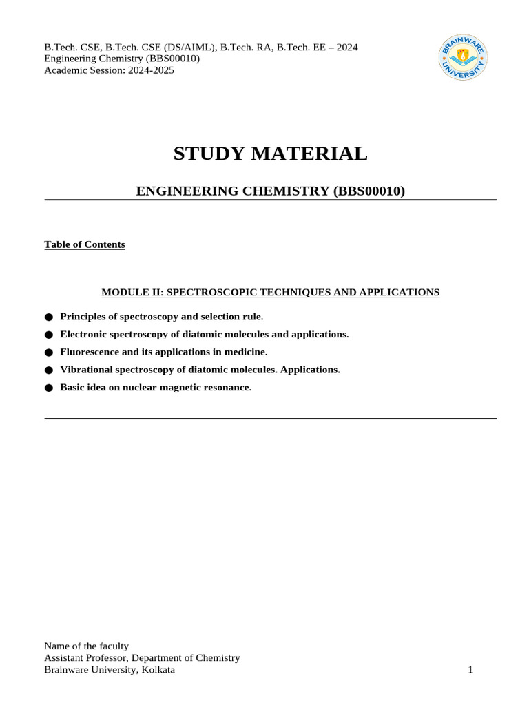 Spectroscopic Techniques Overview | PDF | Spectroscopy | Nuclear ...