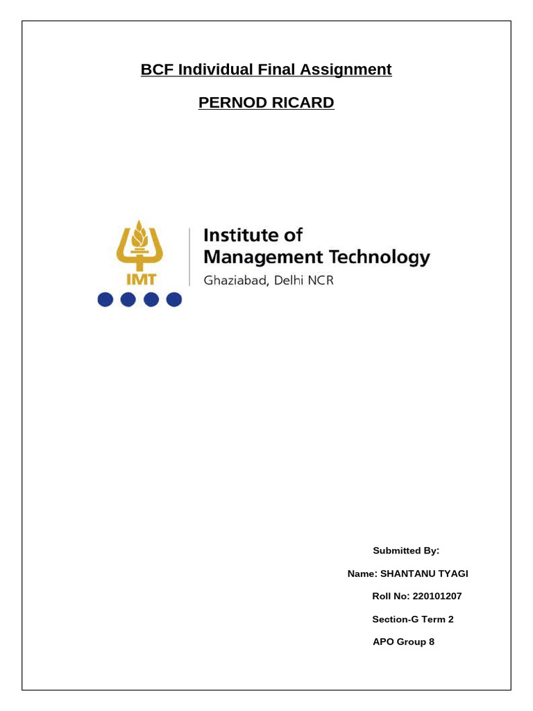 Pernod Ricard Financial Analysis Report | PDF | Dividend | Variance