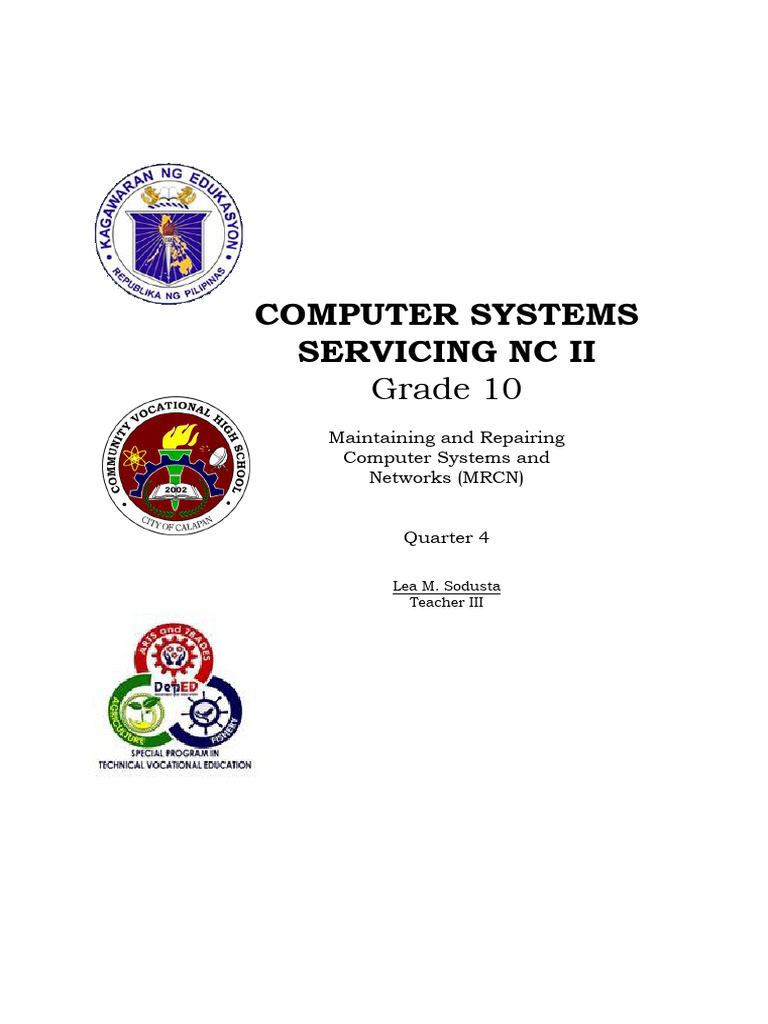CSS 10 Q4 W3 5 Infosheet | PDF | Bios | Computer Monitor
