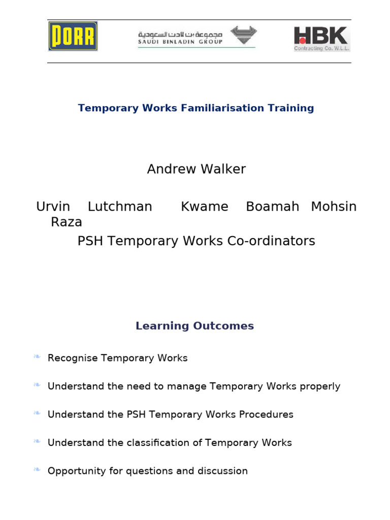 TW Familiarisation | PDF | Crane (Machine) | Scaffolding