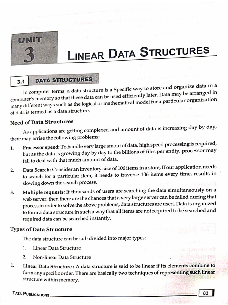 Linear Data Structures | PDF