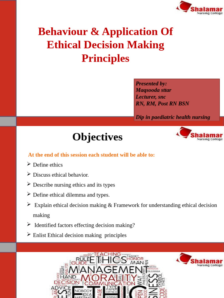 Ethical Decision Making in Nursing | PDF | Decision Making | Justice