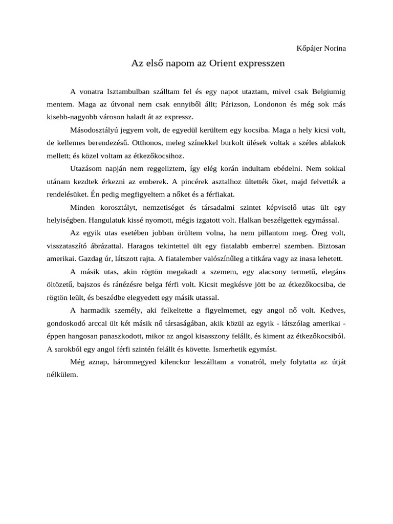 Norina 1.napja | PDF