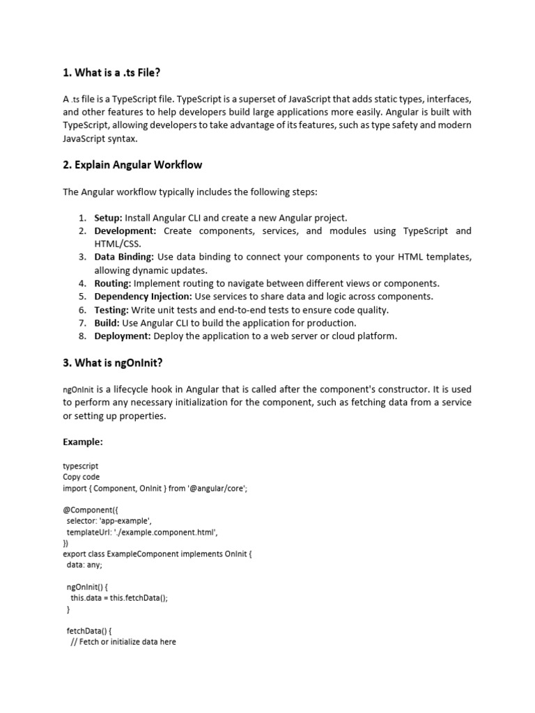 Angular Interview Questions | PDF | Html | Java Script