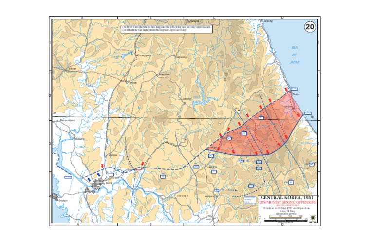 Central Korea, Communist Spring Offensive. Situation 20 May 1951 and ...